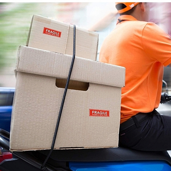 FRAGILE Handle w/Care 100 Count Mailing Shipping Moving Stickers NWT - Picture 4 of 12